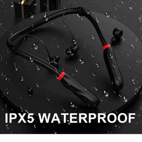 Neckband Bluetooth Headphones, Long Battery Life, 100 Hours, IPX5 Waterproof - Picture 6 of 7